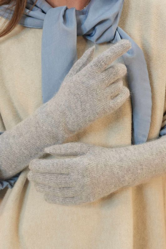 Octavia Arm Warmer Gloves Light Grey
